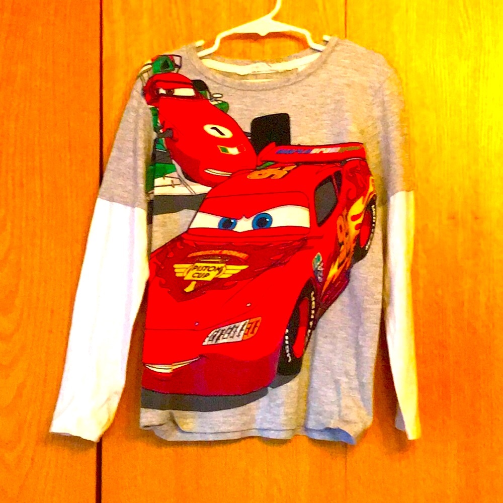 Disney Pixar Cars size 6 racing doublet t shirt tee Mcqueen Bernoulli